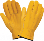 Перчатки Драйвер, кожаные желтые